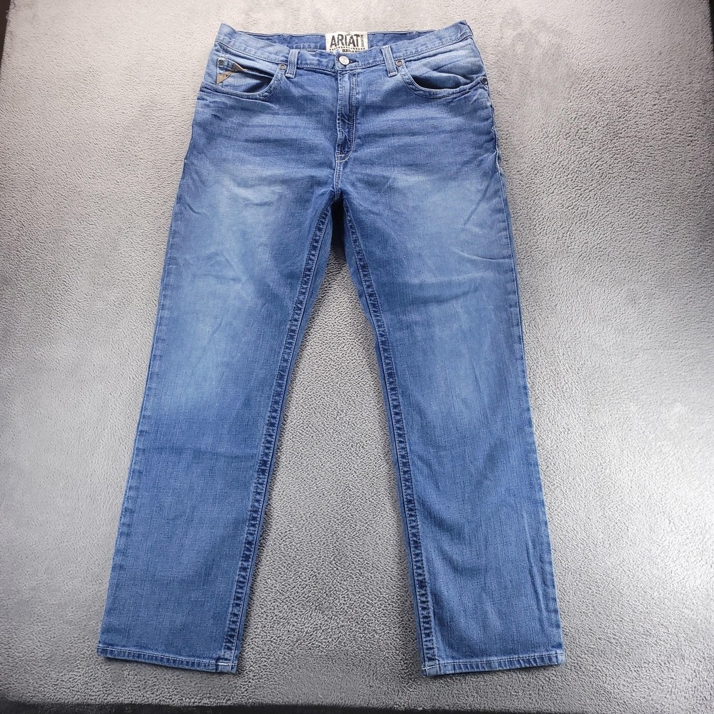 Ariat Jeans Mens 40x34 Blue M2 Relaxed Bootcut Medium Wash Stretch 10020942